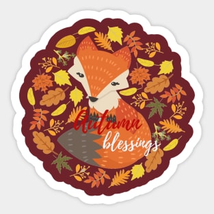 Autumn Blessings Sticker